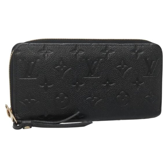 LOUIS VUITTON Monogram Empreinte Zippy Wallet Wallet Black M61864 LV Auth hk2892 - Picture 1 of 16